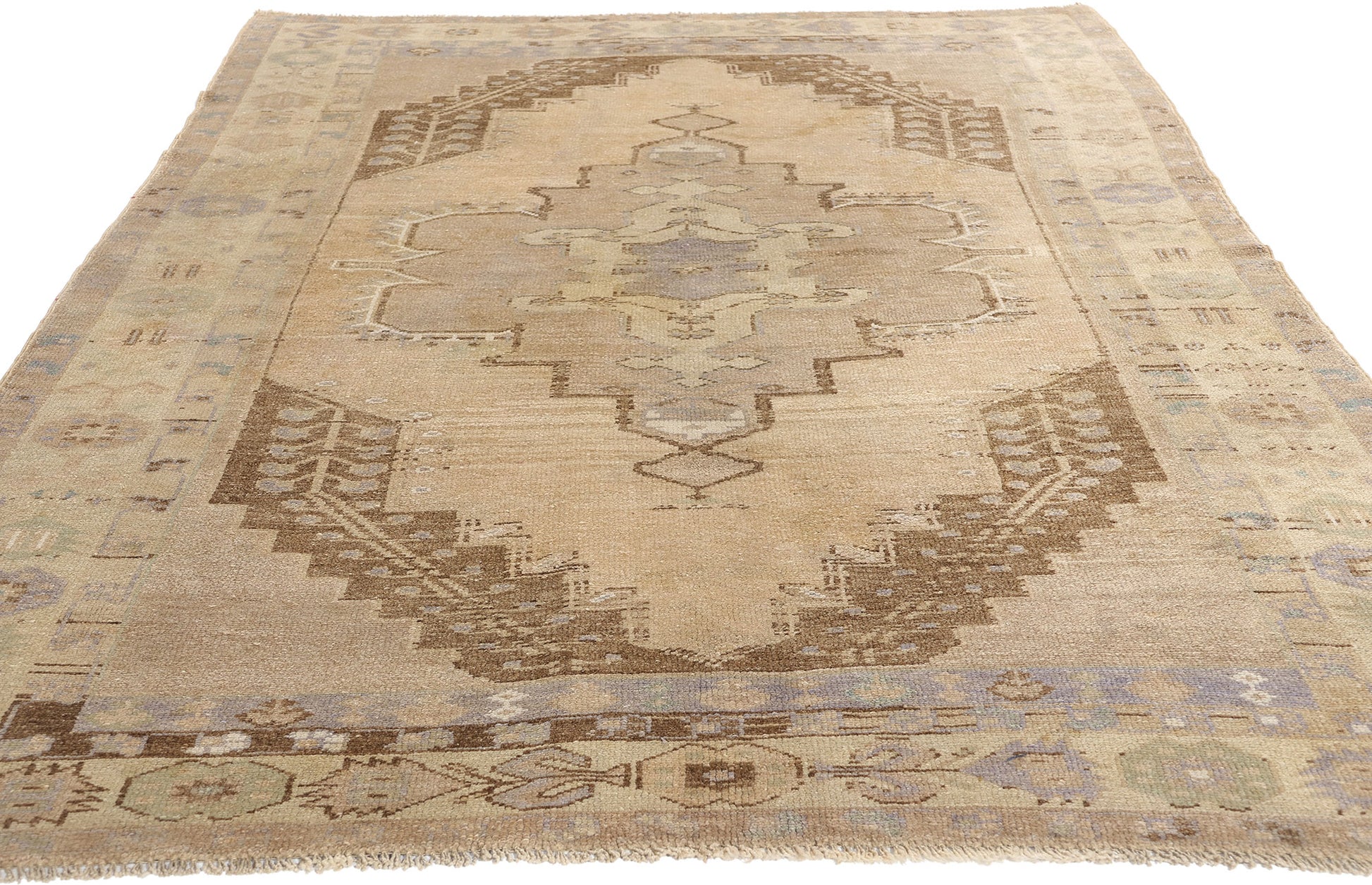 5 x 8 Vintage Turkish Oushak Rug 52045