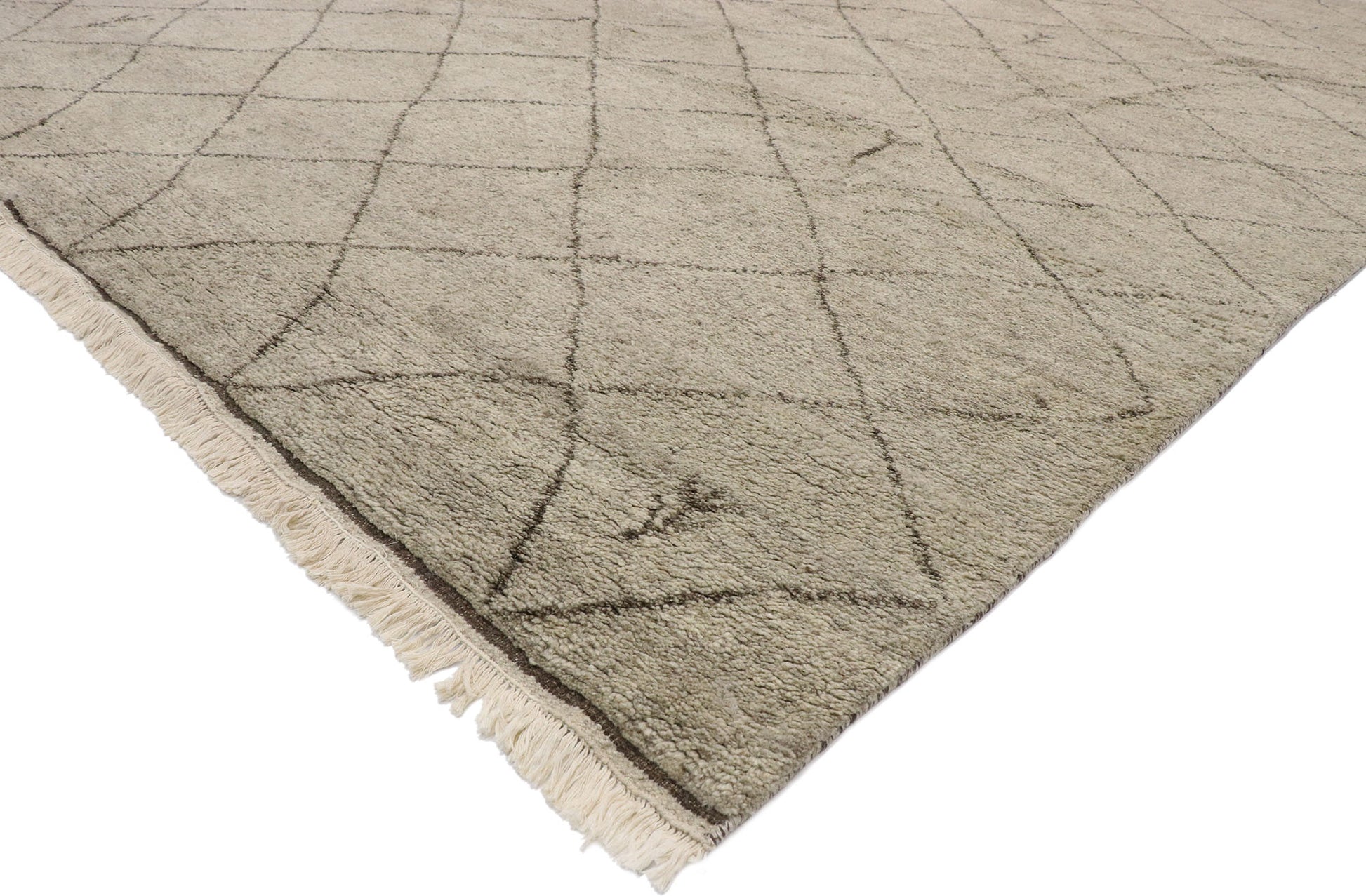 9 x 12 Modern Tribal Gray Moroccan Rug 30592