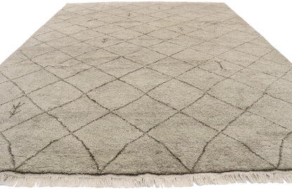 9 x 12 Modern Tribal Gray Moroccan Rug 30592