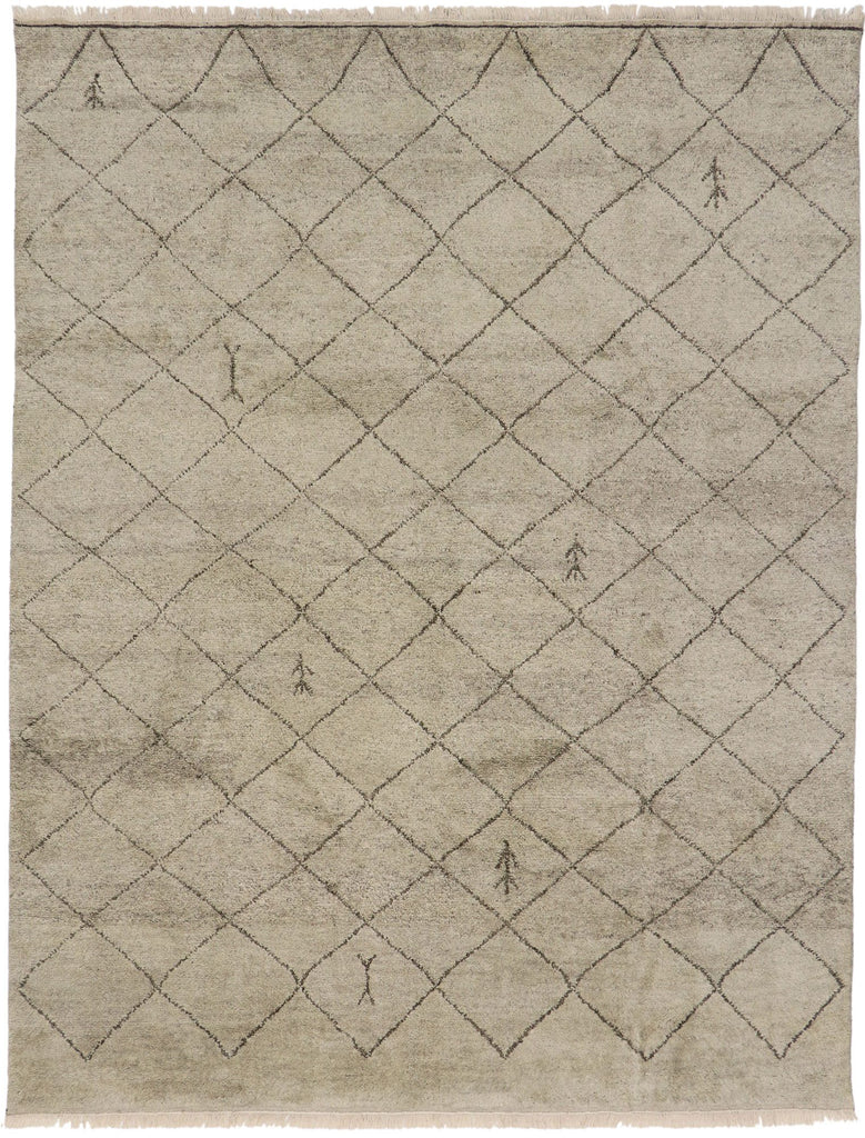 9 x 12 Modern Tribal Gray Moroccan Rug 30592