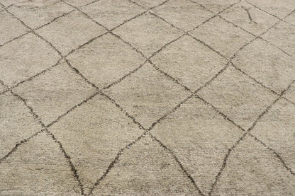 9 x 12 Modern Tribal Gray Moroccan Rug 30592