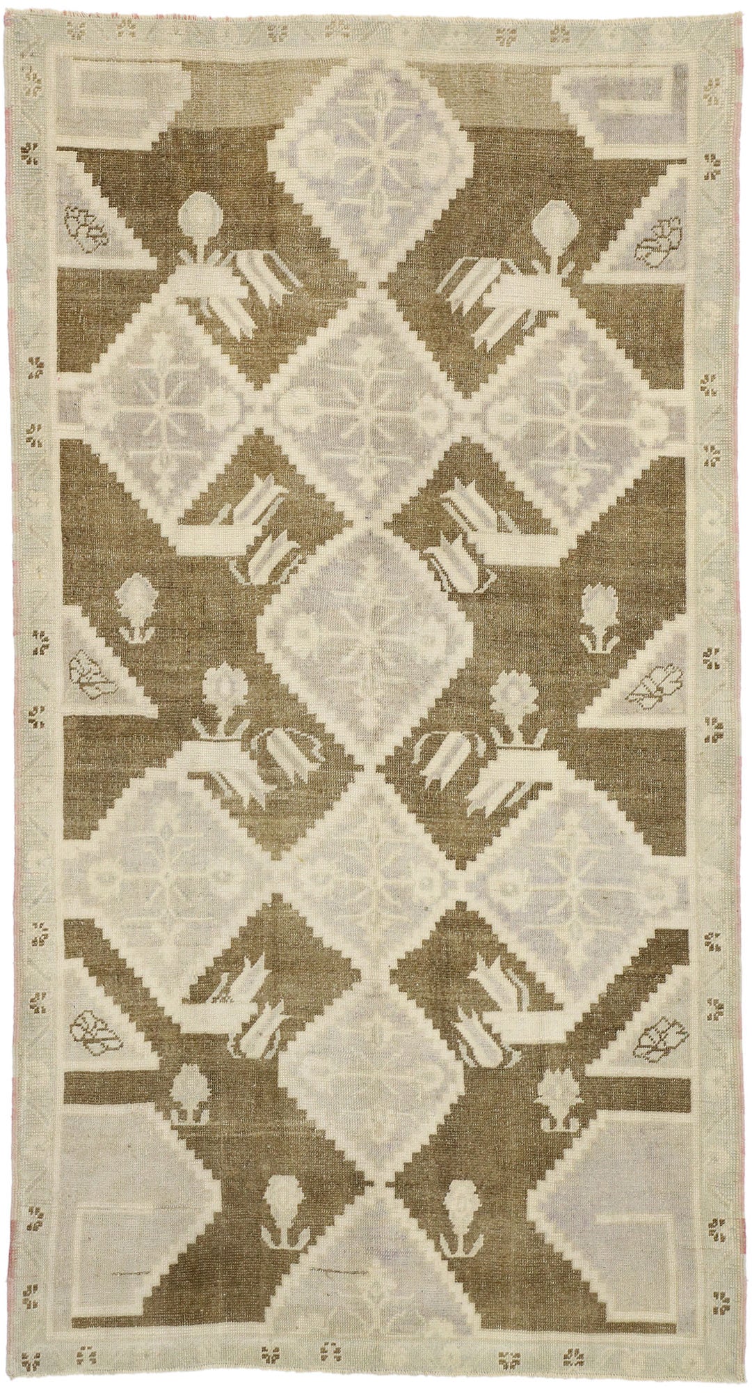 5 x 9 Vintage Turkish Oushak Rug 52469