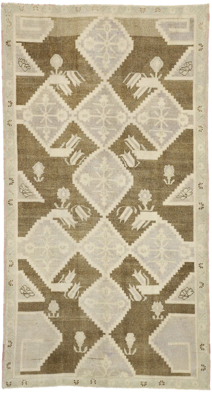 5 x 9 Vintage Turkish Oushak Rug 52469