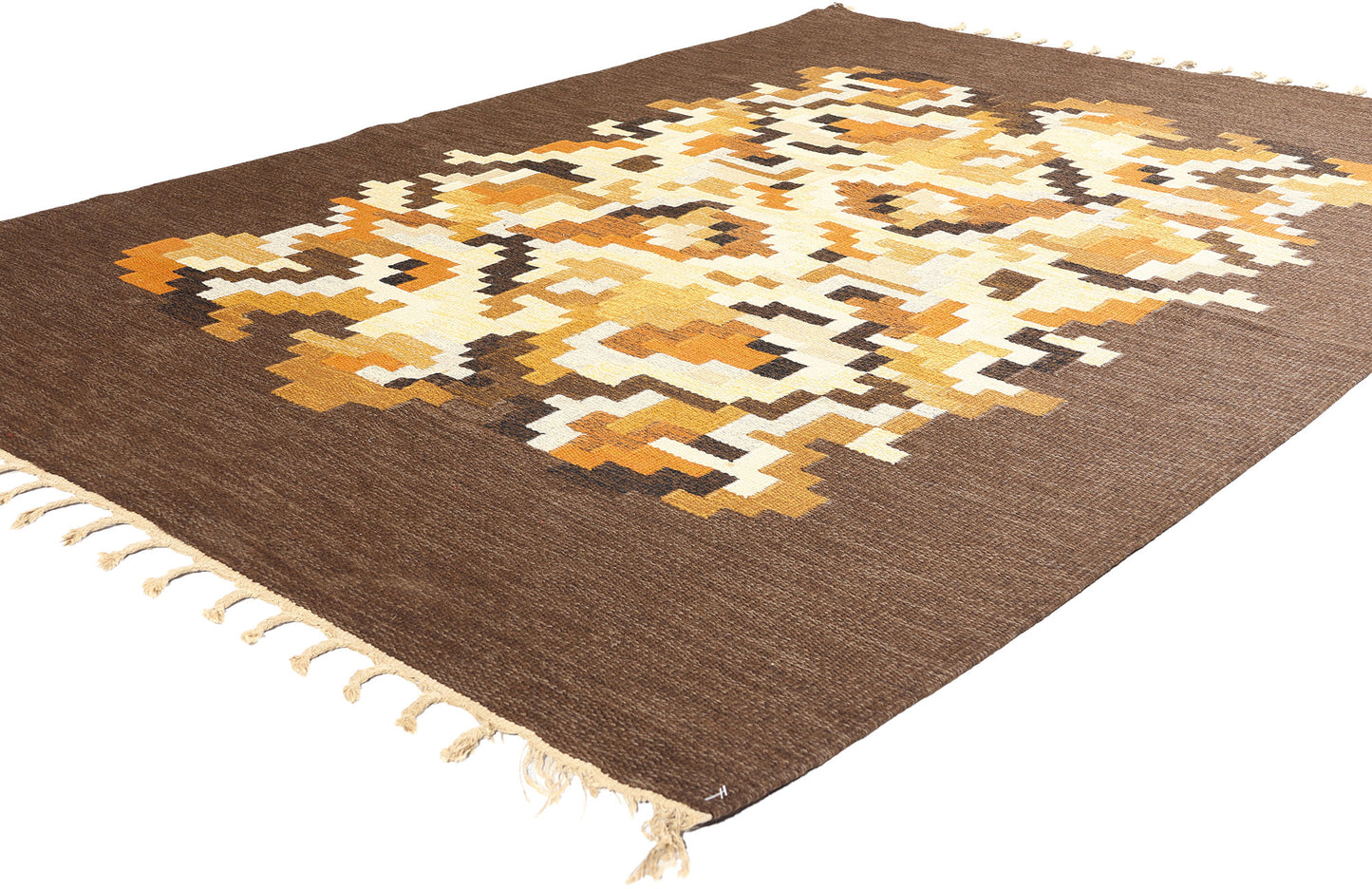 6 x 8 Erik Lundberg Vintage Swedish Rollakan Rug 78249