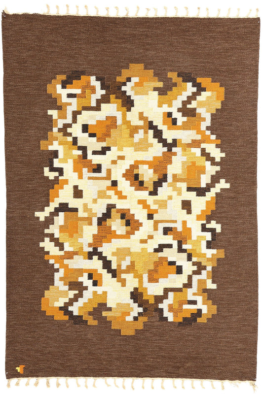 6 x 8 Erik Lundberg Vintage Swedish Rollakan Rug 78249