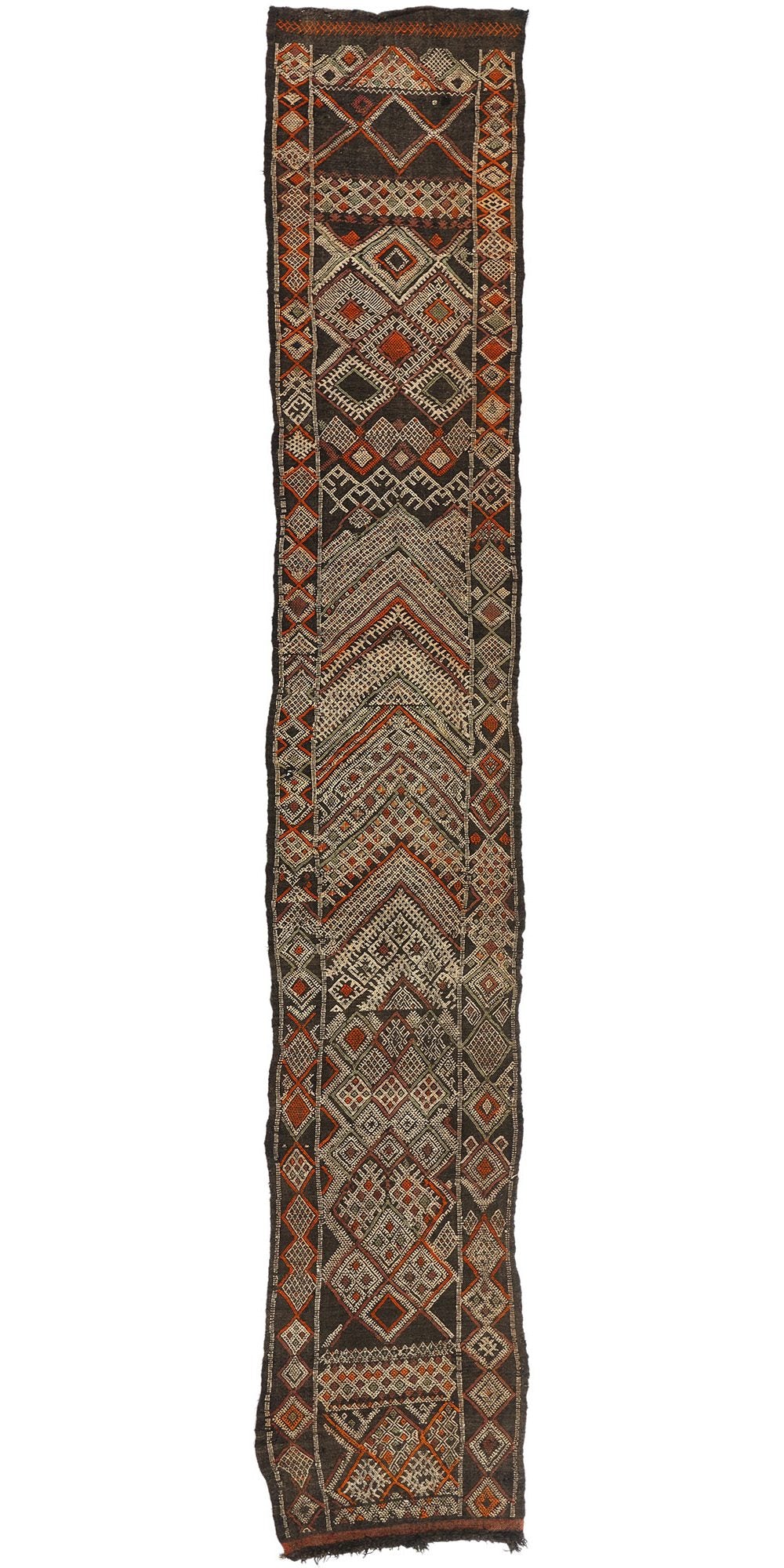 3 x 18 Vintage Zemmour Moroccan Kilim Rug 21779