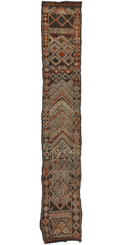 3 x 18 Vintage Zemmour Moroccan Kilim Rug 21779