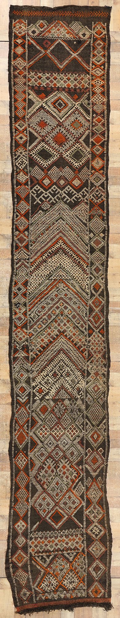 3 x 18 Vintage Zemmour Moroccan Kilim Rug 21779