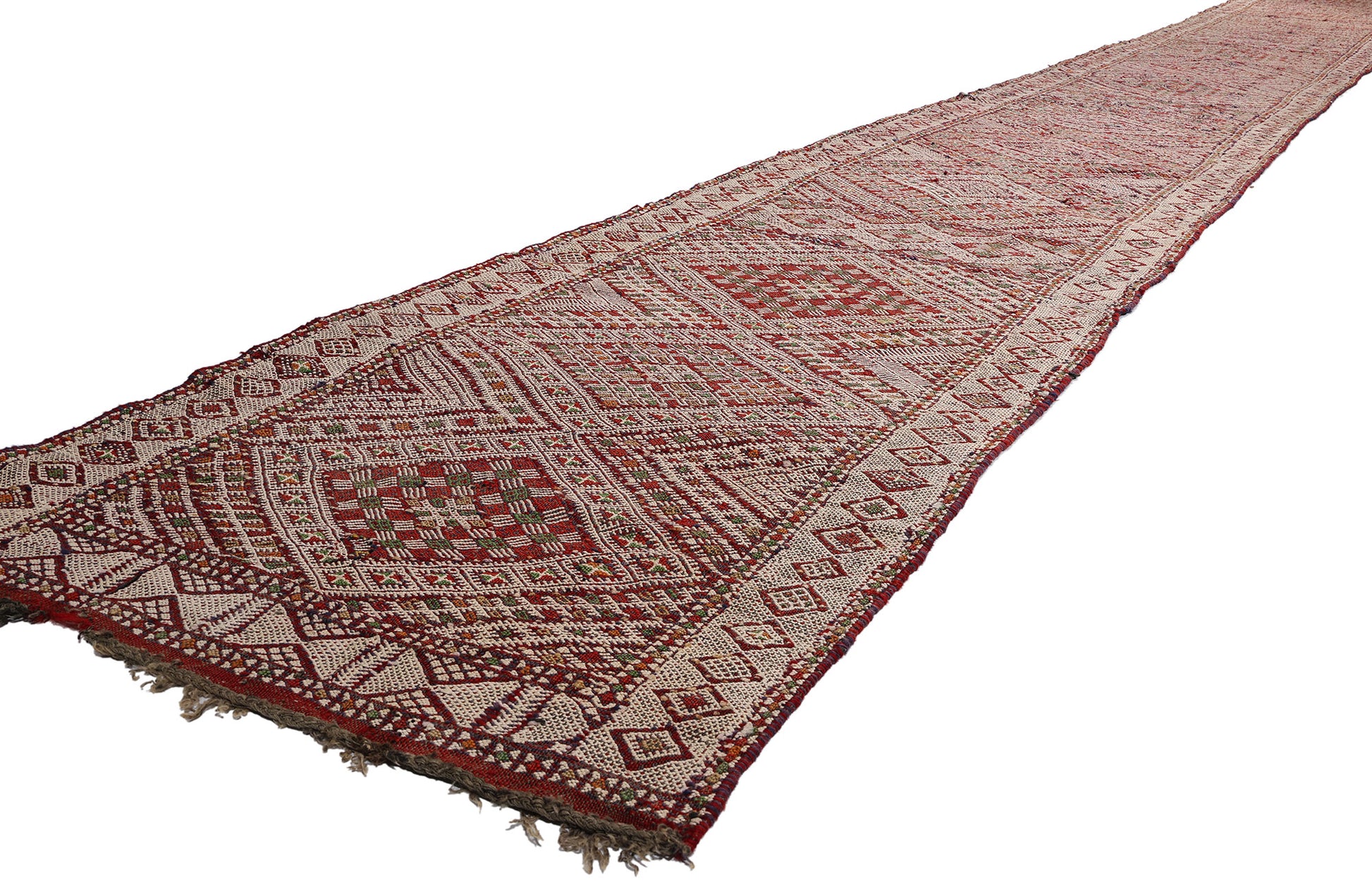 3 x 24 Vintage Zemmour Moroccan Kilim Rug 21844