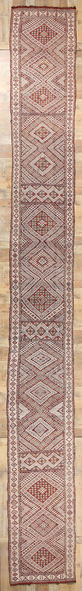 3 x 24 Vintage Zemmour Moroccan Kilim Rug 21844