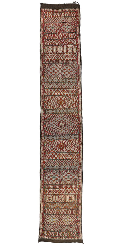 4 x 22 Vintage Zemmour Moroccan Kilim Rug 21849