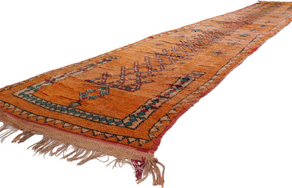 3 x 19 Vintage Orange Boujad Moroccan Rug 21841