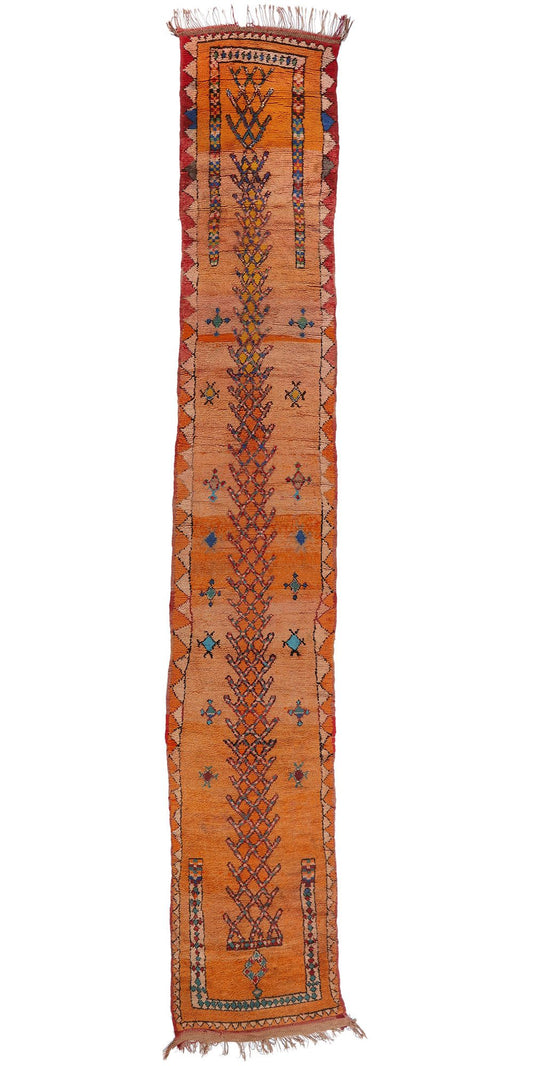 3 x 19 Vintage Orange Boujad Moroccan Rug 21841