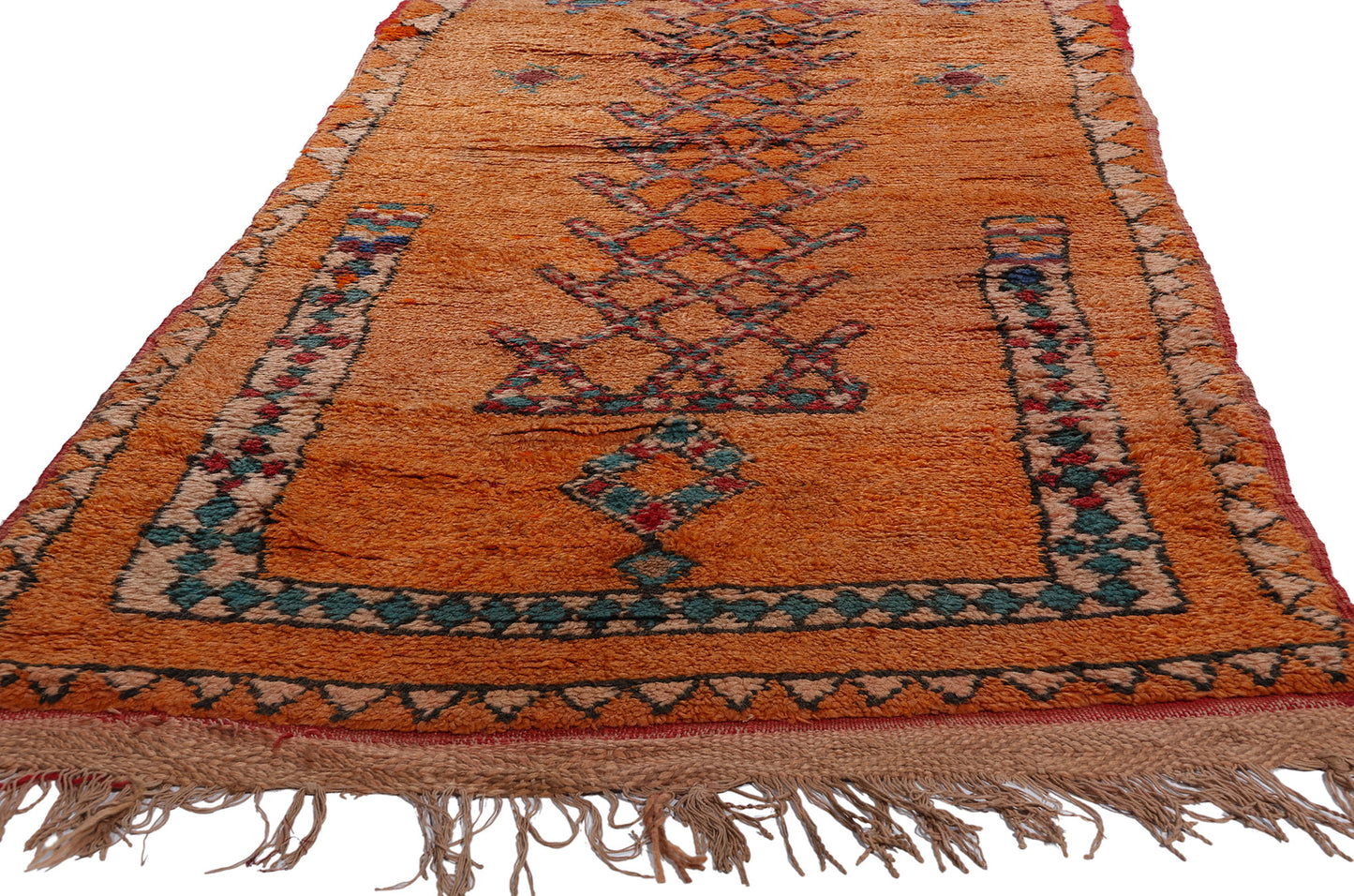 3 x 19 Vintage Orange Boujad Moroccan Rug 21841