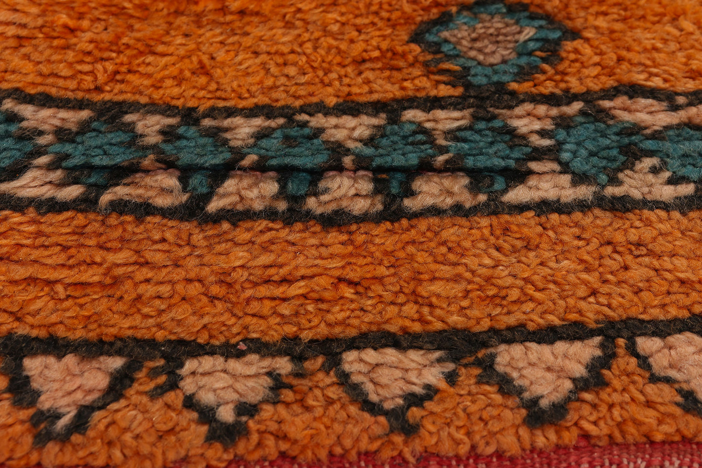 3 x 19 Vintage Orange Boujad Moroccan Rug 21841