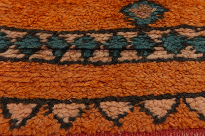 3 x 19 Vintage Orange Boujad Moroccan Rug 21841
