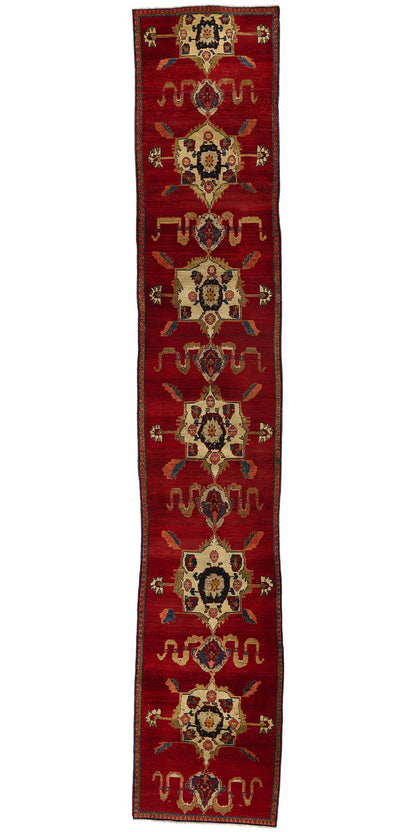 3 x 17 Vintage Red Turkish Oushak Rug 53870