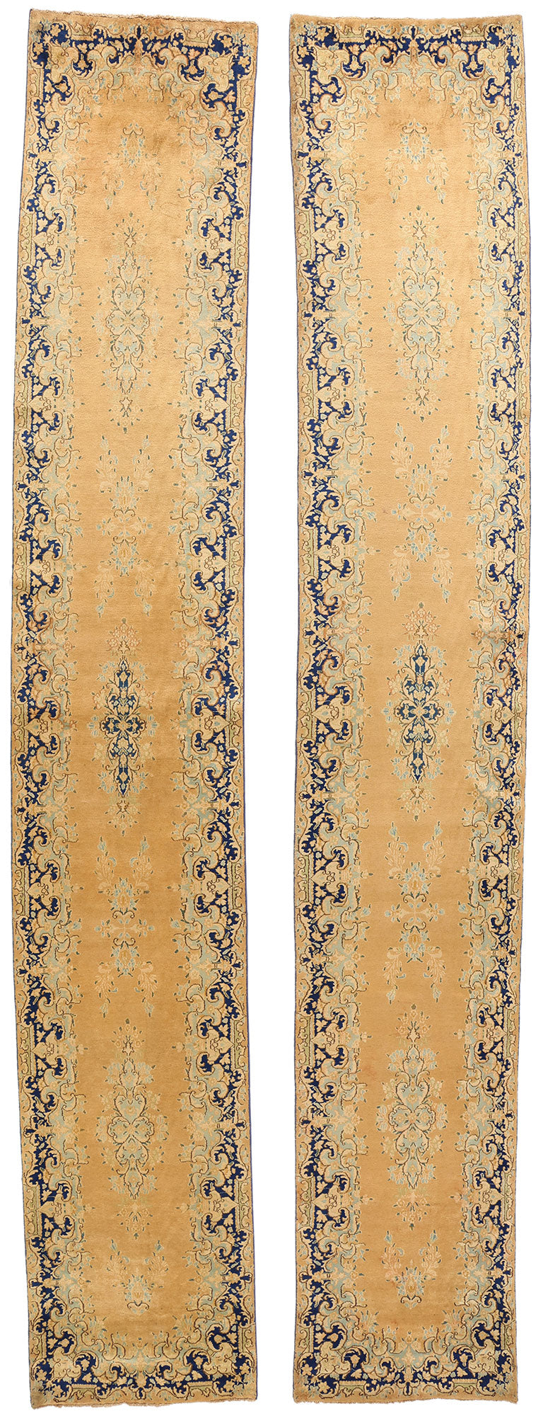 ​3 x 17 Vintage Persian Kerman Rug 73658​