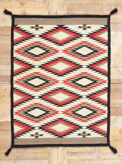 4 x 5 Vintage Eye Dazzler Navajo Rug 81119
