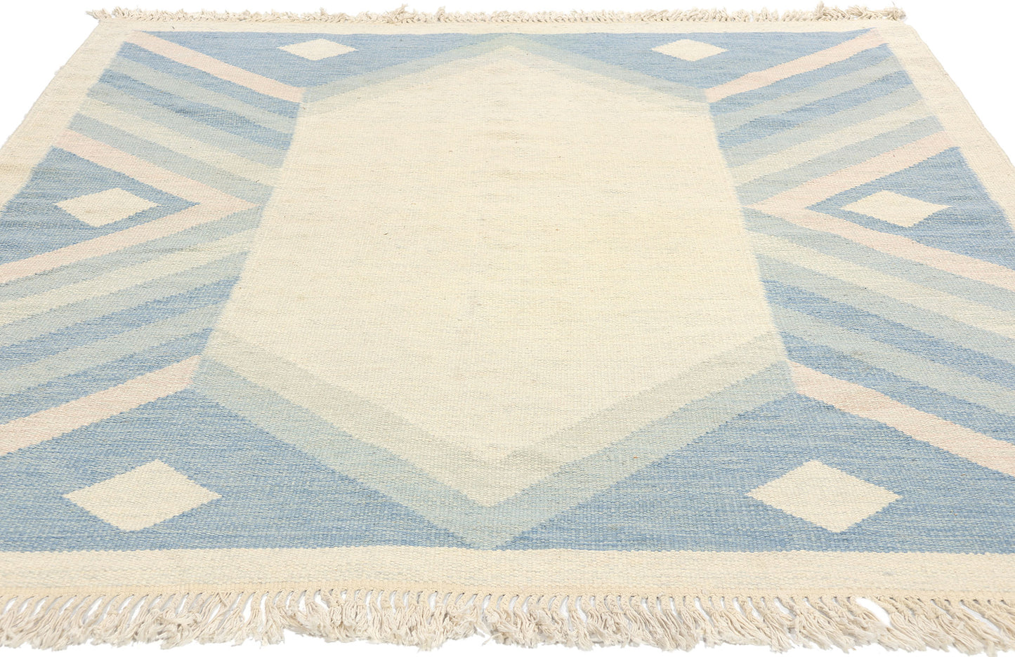 5 x 7 Gitt Grannsjo-Carlsson Vintage Swedish Rollakan Rug 78817
