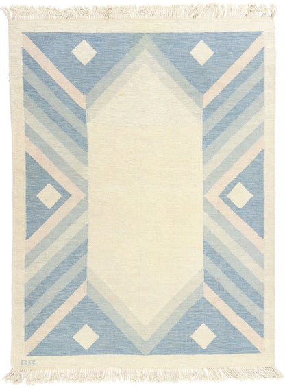 5 x 7 Gitt Grannsjo-Carlsson Vintage Swedish Rollakan Rug 78817