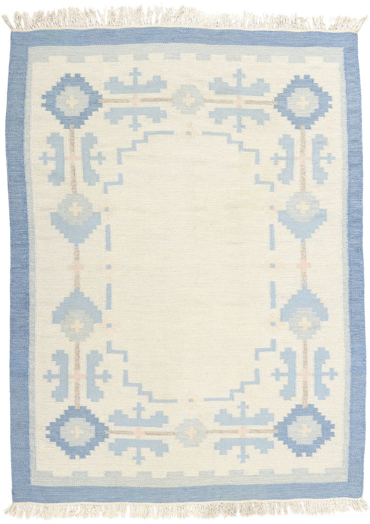 5 x 7 Gitt Grannsjo-Carlsson Vintage Swedish Rollakan Rug 78832