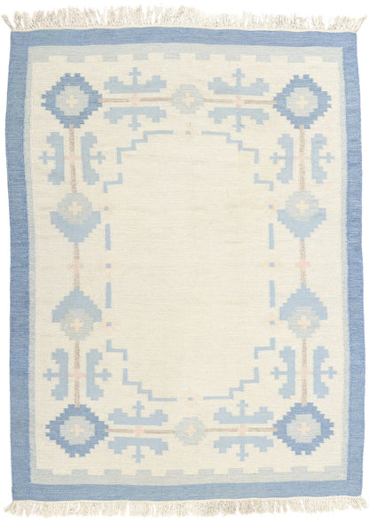 5 x 7 Gitt Grannsjo-Carlsson Vintage Swedish Rollakan Rug 78832