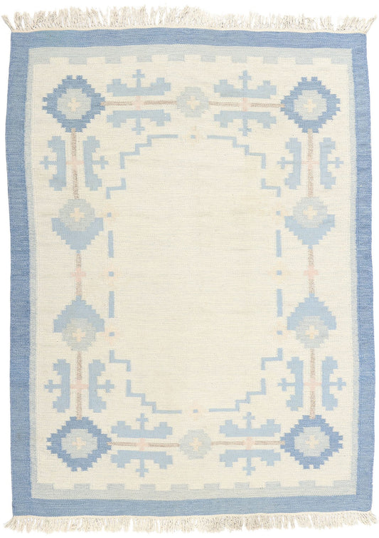 5 x 7 Gitt Grannsjo-Carlsson Vintage Swedish Rollakan Rug 78832