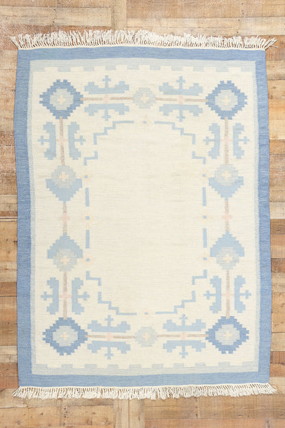 5 x 7 Gitt Grannsjo-Carlsson Vintage Swedish Rollakan Rug 78832