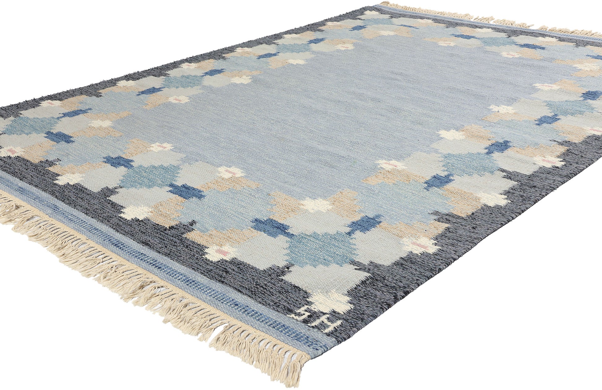 5 x 8 Svensk Hemslojd Vintage Swedish Rollakan Rug 78823