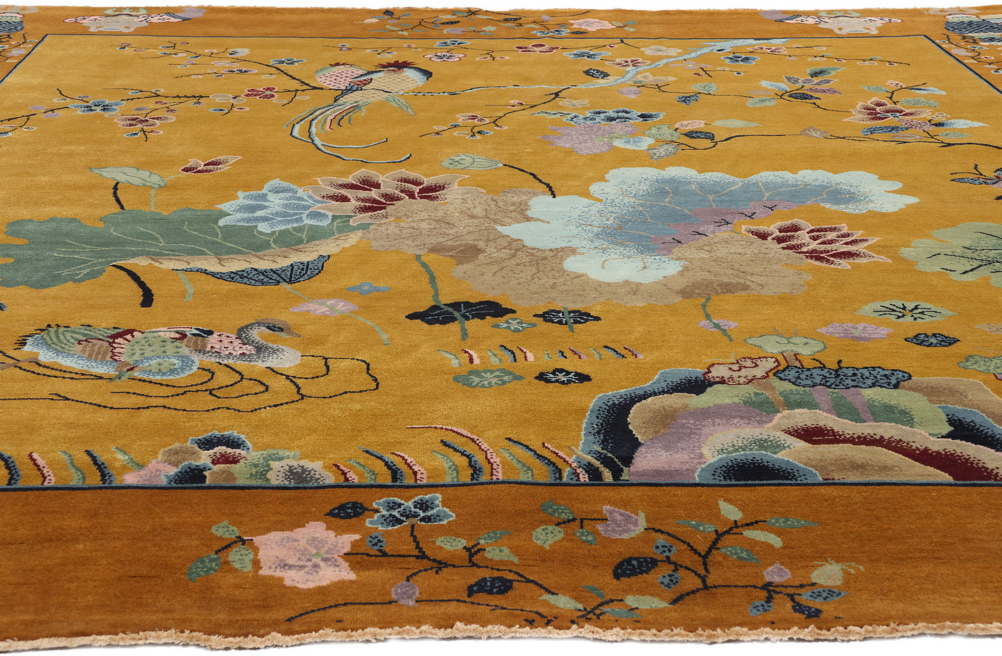 10 x 10 Modern Square Chinese Art Deco Pictorial Rug 31086