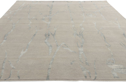 7 x 9 Biophilic Japandi Modern Wool and Silk Rug 31134