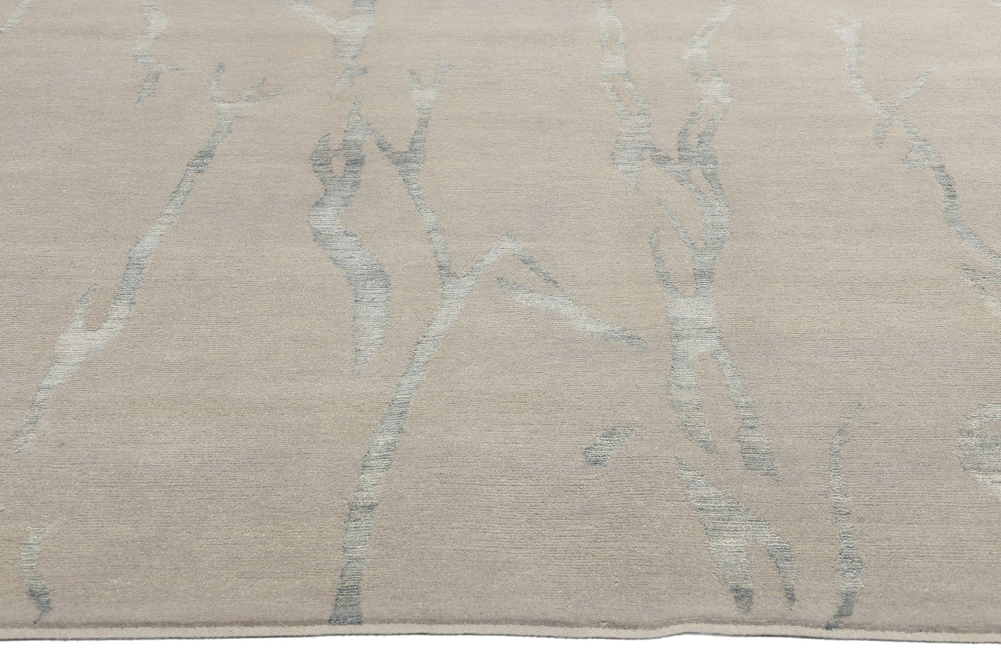 7 x 9 Biophilic Japandi Modern Wool and Silk Rug 31134