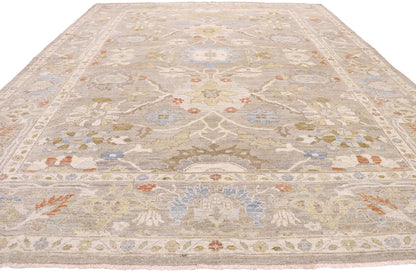 10 x 14 Modern Gray Persian Sultanabad Rug 60873