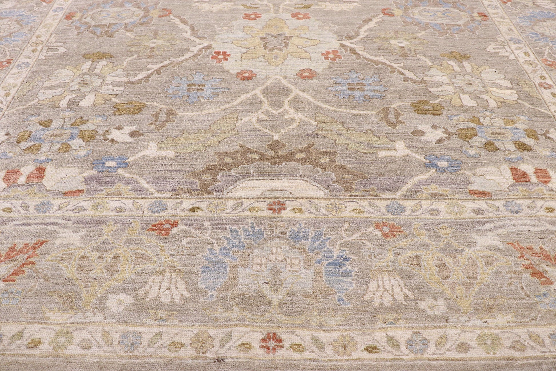 10 x 14 Modern Gray Persian Sultanabad Rug 60873