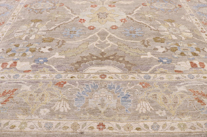 10 x 14 Modern Gray Persian Sultanabad Rug 60873