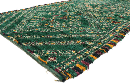 7 x 14 Vintage Green Beni MGuild Moroccan Rug 21322