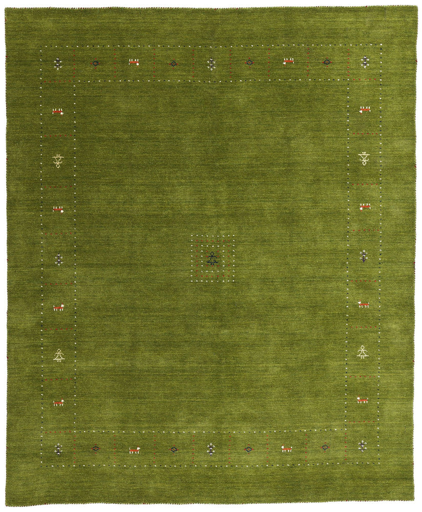 8 x 10 Green Indian Gabbeh Rug 78769