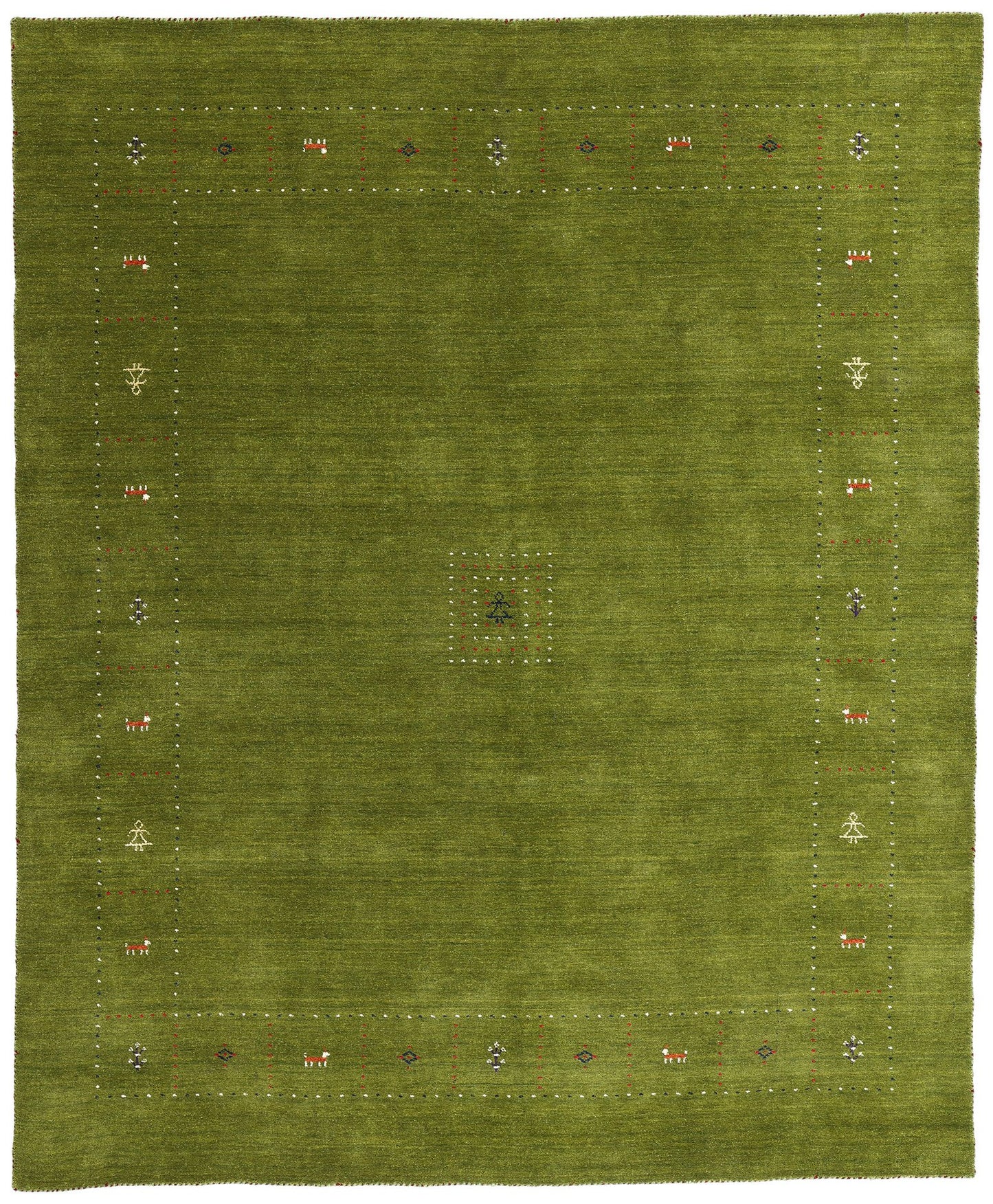 8 x 10 Green Indian Gabbeh Rug 78769