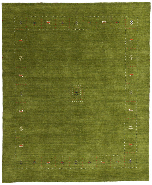 8 x 10 Green Indian Gabbeh Rug 78769
