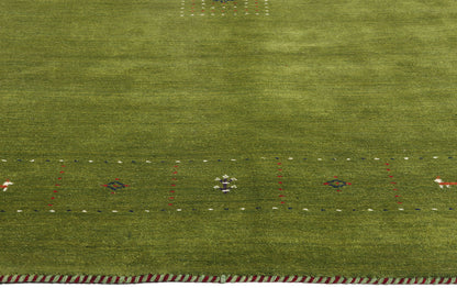 8 x 10 Green Indian Gabbeh Rug 78769