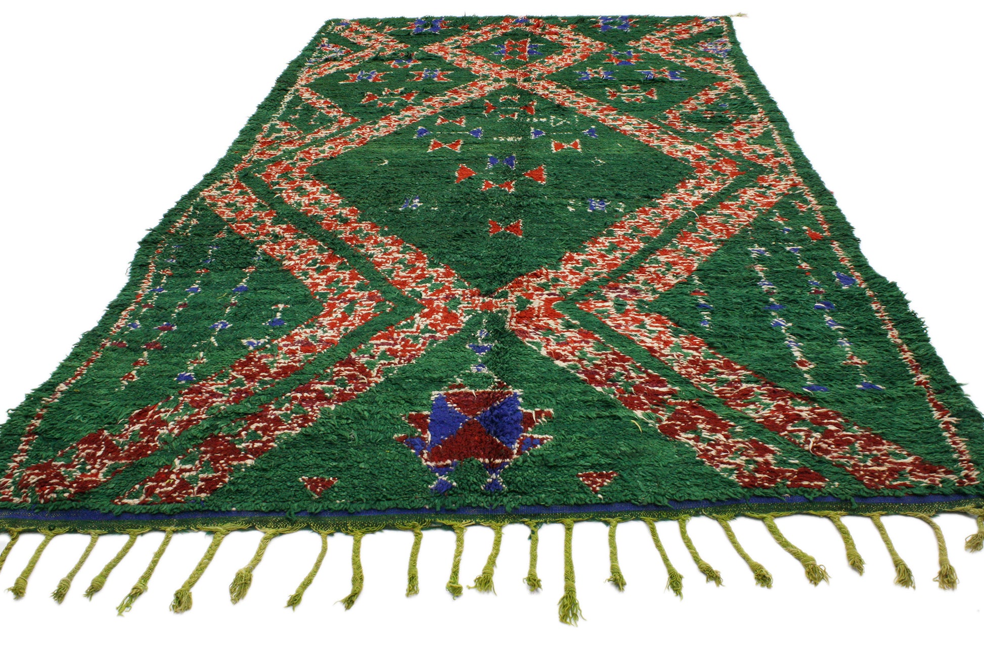 6 x 11 Vintage Green Beni MGuild Moroccan Rug 20322
