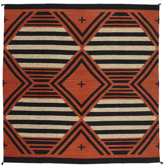 10 x 10 Southwest Modern Chief Blanket Navajo-Style Rug 81042