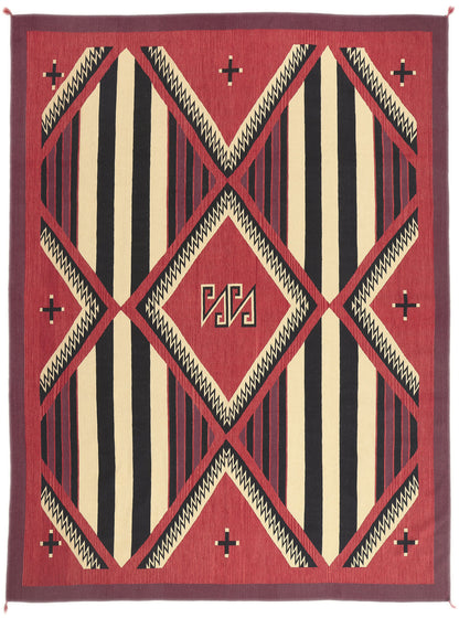 9 x 12 Southwest Modern Chief Blanket Navajo-Style Rug 81029