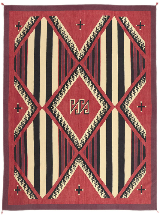9 x 12 Southwest Modern Chief Blanket Navajo-Style Rug 81029