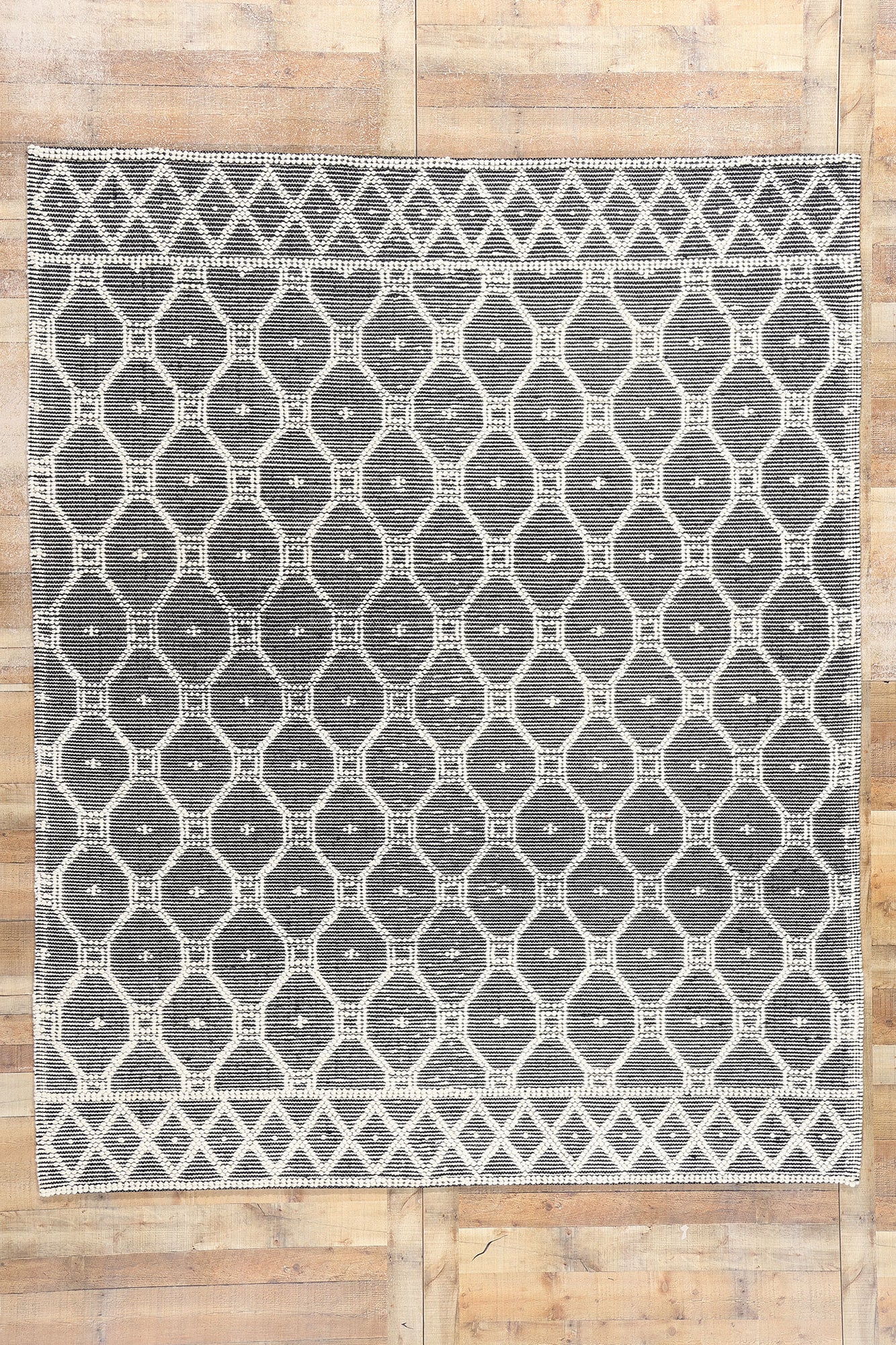 8 x 10 Moroccan Textured High-Low Kilim Rug 31028