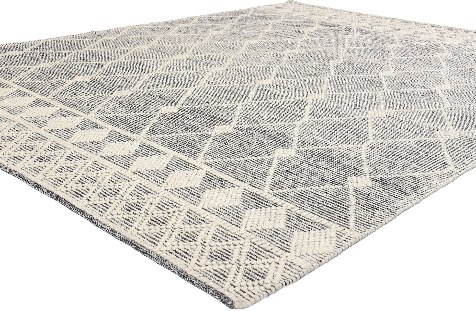 8 x 10 Moroccan Textured High-Low Kilim Rug 31029