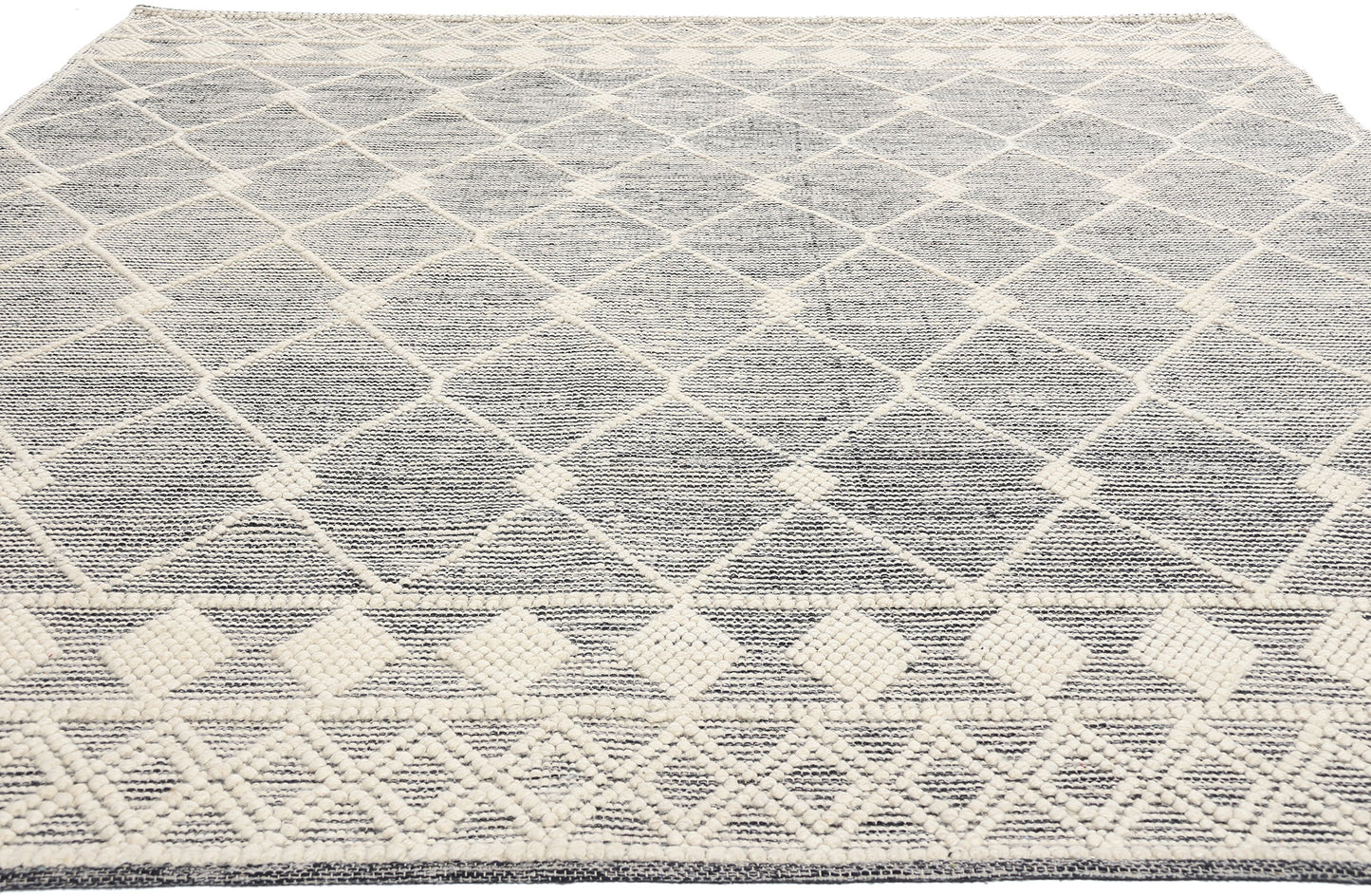 8 x 10 Moroccan Textured High-Low Kilim Rug 31029