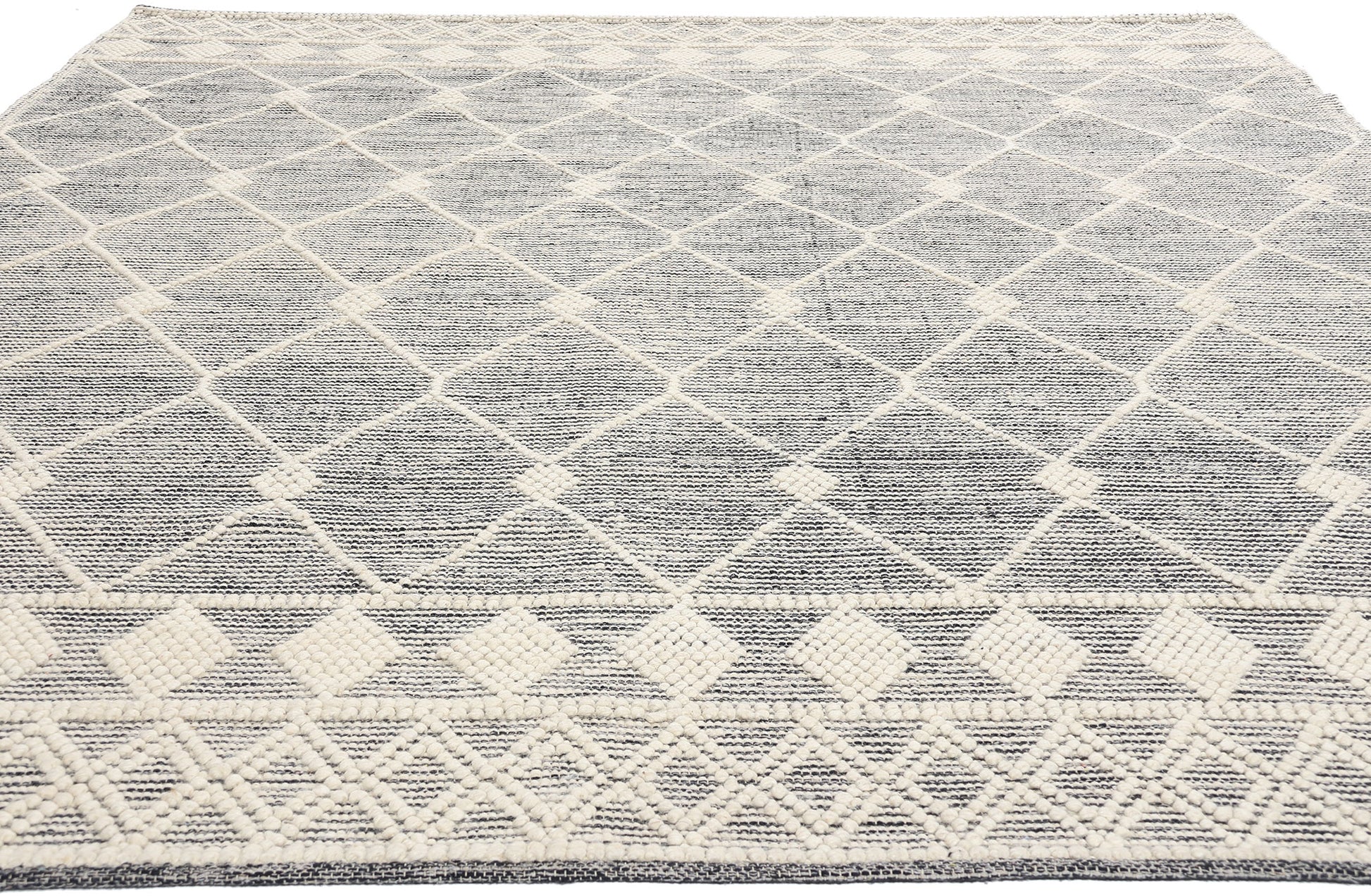 8 x 10 Moroccan Textured High-Low Kilim Rug 31029