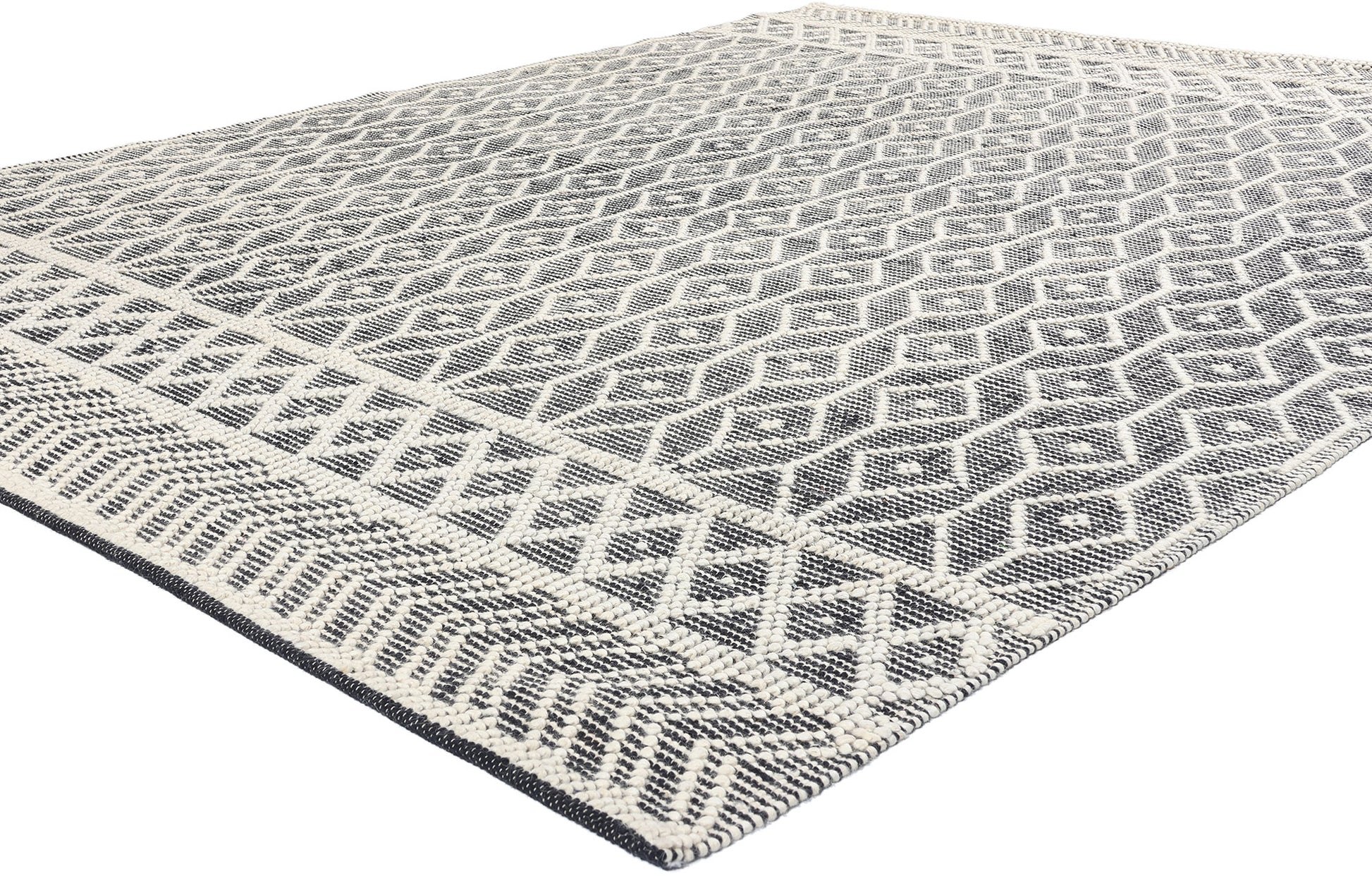 8 x 10 Moroccan Textured High-Low Kilim Rug 31022
